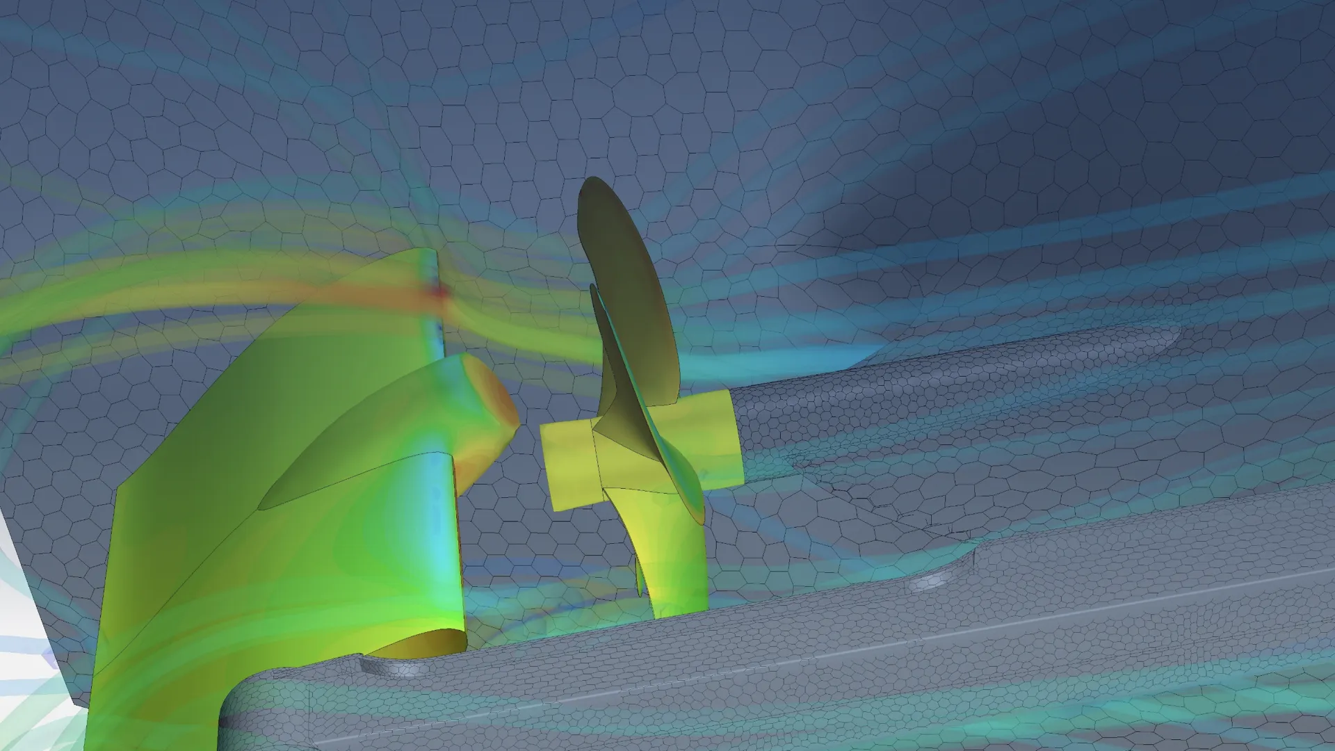 An example of a CFD simulation to calculate the EEXI value of your ship.