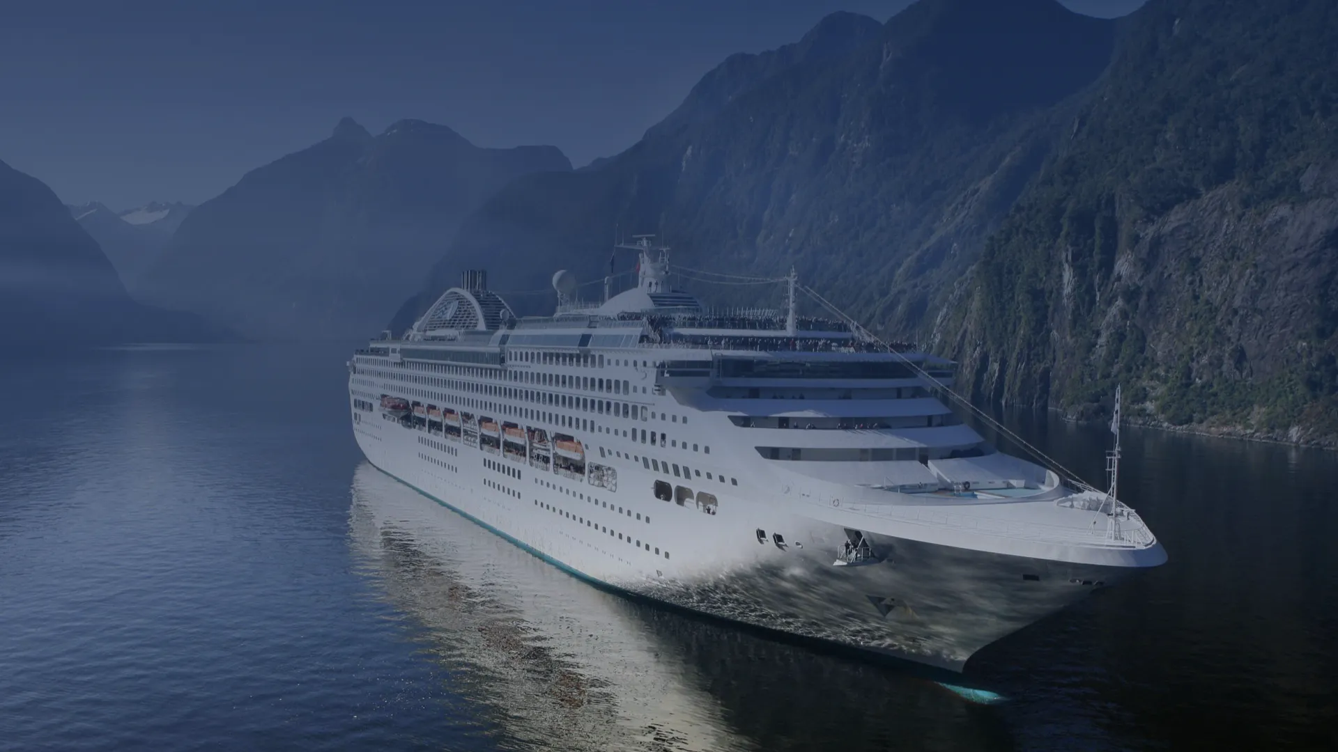 The depicted cruise ship serves as an example for which the air lubrication system could be suitable.