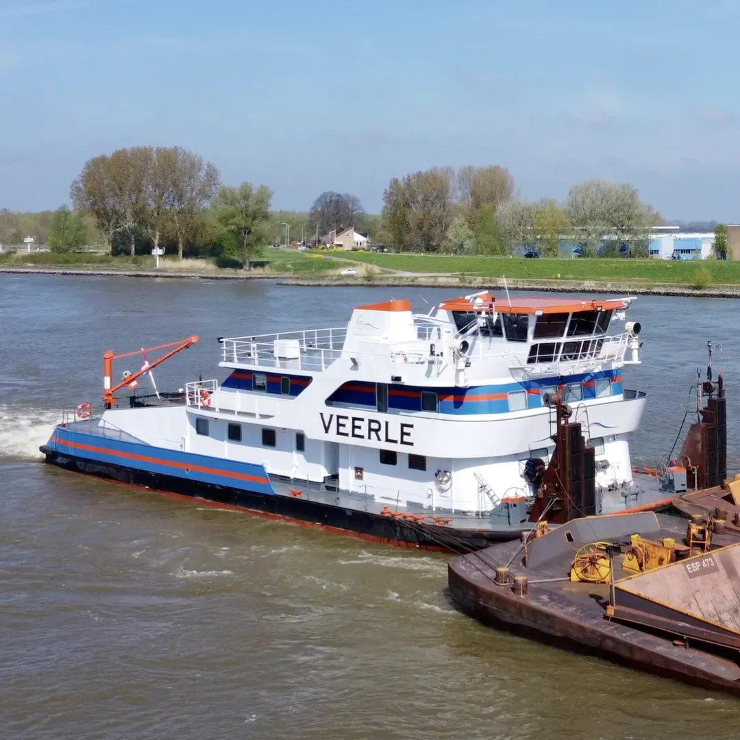 Pushboat Veerle undergoes CFD simulations to improve hydrodynamics.